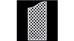 白色弧形斜格栅1980