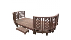 CX新款花园平台 网片护栏-2.0坪弧形