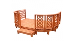 着色花园平台 网片护栏-1.5坪弧形