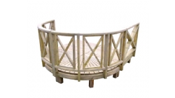 ACQ花园平台 X护栏-1.0坪弧形