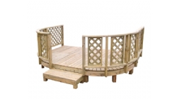 ACQ花园平台 网片护栏-1.5坪弧形